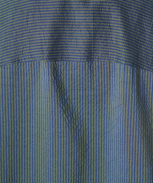 BEARDSLEY（ビアズリー）の「ストライプ切替シャツ（シャツ/ブラウス・レディース・ダークグリーン・FREE）」の10枚目の写真