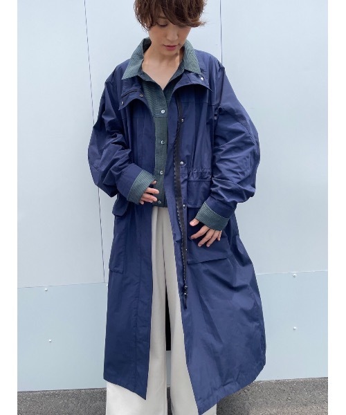 BEARDSLEY（ビアズリー）の「ストライプ切替シャツ（シャツ/ブラウス・レディース・ダークグリーン・FREE）」の2枚目の写真