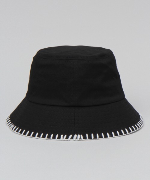 JEANASIS（ジーナシス）の「サイドステッチバケハ/954850（ハット・レディース・ホワイト/ブラック・FREE）」の4枚目の写真