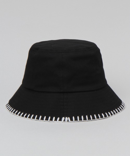 JEANASIS（ジーナシス）の「サイドステッチバケハ/954850（ハット・レディース・ホワイト/ブラック・FREE）」の3枚目の写真