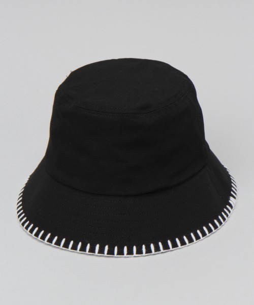 JEANASIS（ジーナシス）の「サイドステッチバケハ/954850（ハット・レディース・ホワイト/ブラック・FREE）」の5枚目の写真