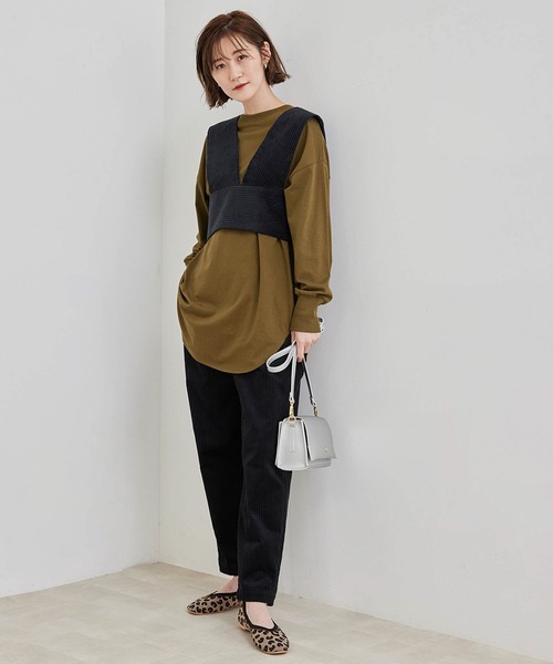 ROPE' PICNIC（ロペピクニック）の「【ORGABITS】【セットアップ対応】コーデュロイパンツ（その他パンツ・レディース・オフホワイト/グレー系その他/カーキ・36/38）」の7枚目の写真