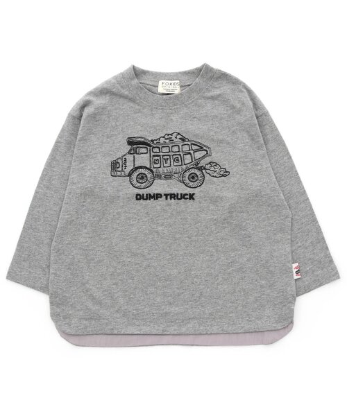 F.O.KIDS(エフオーキッズ)の「4色4柄ゆるモチーフT(Tシャツ/カットソー・キッズ・ブラウン/グレー/カーキ/イエロー・130/100/120/110/140/90/80/95)」の2枚目の写真