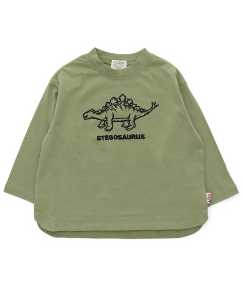 F.O.KIDS(エフオーキッズ)の「4色4柄ゆるモチーフT(Tシャツ/カットソー・キッズ・ブラウン/グレー/カーキ/イエロー・130/100/120/110/140/90/80/95)」の3枚目の写真