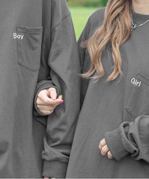 PairPair | boy&girl刺繍ロンT2枚セット(ユニセックス)(Tシャツ/カットソー)