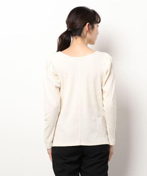 DAIS-Y（デイジー）の「ハニカムテレコパワショルプルオーバー（Tシャツ/カットソー・レディース・イエロー/アイボリー/ブラック・FREE）」の5枚目の写真