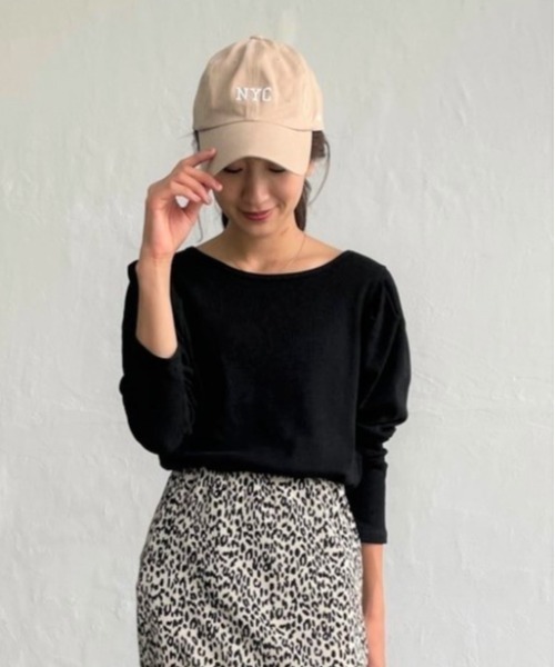 DAIS-Y（デイジー）の「ハニカムテレコパワショルプルオーバー（Tシャツ/カットソー・レディース・イエロー/アイボリー/ブラック・FREE）」の3枚目の写真