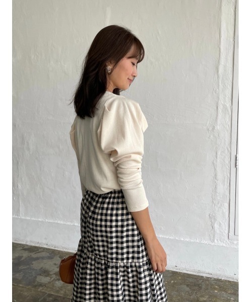 DAIS-Y（デイジー）の「ハニカムテレコパワショルプルオーバー（Tシャツ/カットソー・レディース・イエロー/アイボリー/ブラック・FREE）」の19枚目の写真