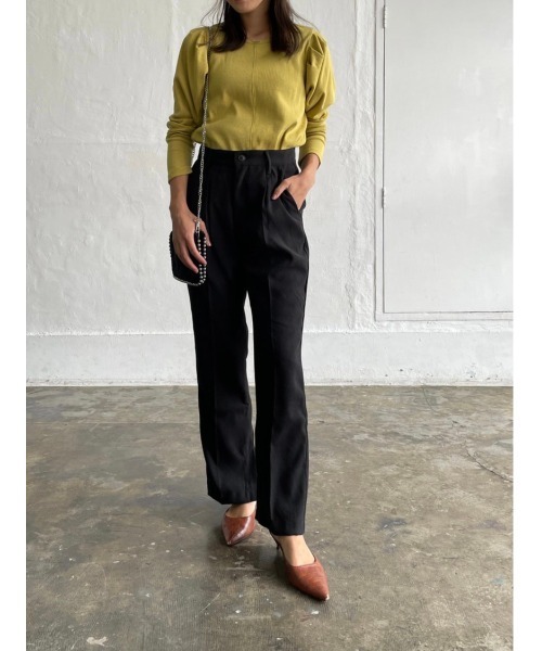 DAIS-Y（デイジー）の「ハニカムテレコパワショルプルオーバー（Tシャツ/カットソー・レディース・イエロー/アイボリー/ブラック・FREE）」の21枚目の写真