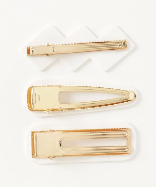 WC（ダブル シー）の「3Pフラッグチェッククリップ（バレッタ/ヘアクリップ・レディース・サックスブルー/グリーン/パープル・FREE）」の4枚目の写真