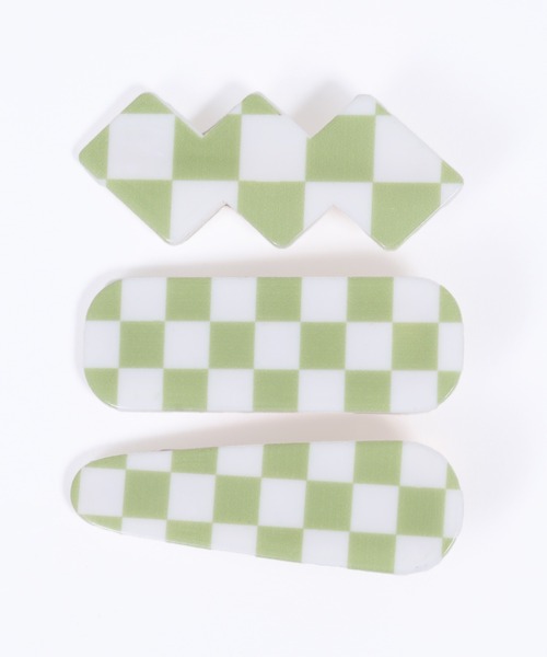 WC（ダブル シー）の「3Pフラッグチェッククリップ（バレッタ/ヘアクリップ・レディース・サックスブルー/グリーン/パープル・FREE）」の11枚目の写真