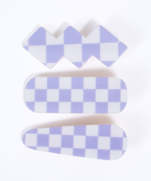 WC（ダブル シー）の「3Pフラッグチェッククリップ（バレッタ/ヘアクリップ・レディース・サックスブルー/グリーン/パープル・FREE）」の12枚目の写真