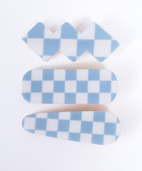 WC（ダブル シー）の「3Pフラッグチェッククリップ（バレッタ/ヘアクリップ・レディース・サックスブルー/グリーン/パープル・FREE）」の13枚目の写真