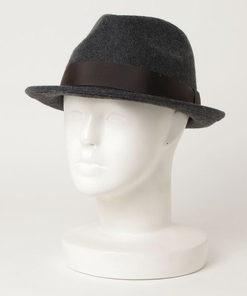 Sense of Grace（センスオブグレース）の「THE FELT HAT ウールフェルトハット 小さいサイズ / 大きいサイズ（ハット・メンズ・ブラック/ライトグレー/アイボリー/チャコールグレー/ダークベージュ/レッド/オリーブ/ダークブラウン/ネイビー/カーキ/ベージュ/アッシュ/プラム・FREE/S/XL）」の4枚目の写真