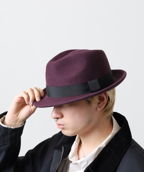 Sense of Grace（センスオブグレース）の「THE FELT HAT ウールフェルトハット 小さいサイズ / 大きいサイズ（ハット・メンズ・ブラック/ライトグレー/アイボリー/チャコールグレー/ダークベージュ/レッド/オリーブ/ダークブラウン/ネイビー/カーキ/ベージュ/アッシュ/プラム・FREE/S/XL）」の20枚目の写真
