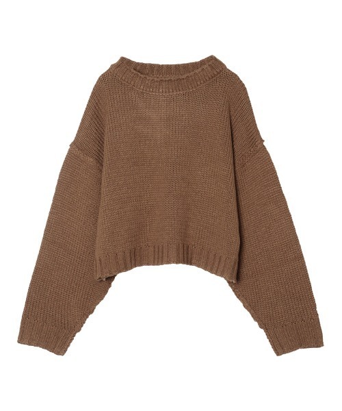 Re:EDIT(リエディ)の「アウトリンキングクロップドニットプルオーバー(ニット/セーター・レディース・ブラック/ブラウン/ピンク/グリーン/アイボリー・MEDIUM/LARGE)」の17枚目の写真