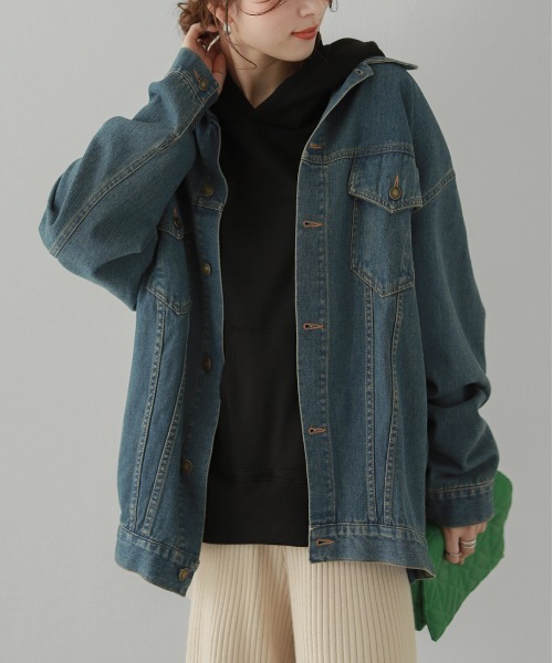 セール】ビックシルエットデニムジャケット（デニムジャケット