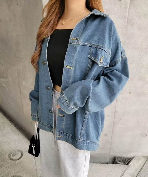 セール】ビックシルエットデニムジャケット（デニムジャケット