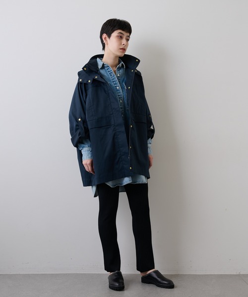 Whim Gazette（ウィムガゼット）の「【THE PAUSE】ポンチョコート（ポンチョ・レディース・カーキ/ネイビー/ベージュ・FREE）」の10枚目の写真