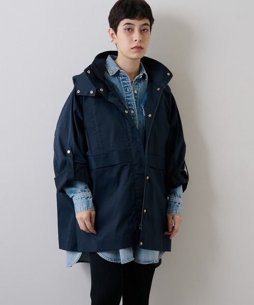 Whim Gazette（ウィムガゼット）の「【THE PAUSE】ポンチョコート（ポンチョ・レディース・カーキ/ネイビー/ベージュ・FREE）」の7枚目の写真