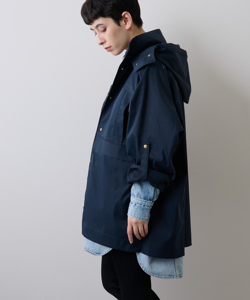 Whim Gazette（ウィムガゼット）の「【THE PAUSE】ポンチョコート（ポンチョ・レディース・カーキ/ネイビー/ベージュ・FREE）」の18枚目の写真