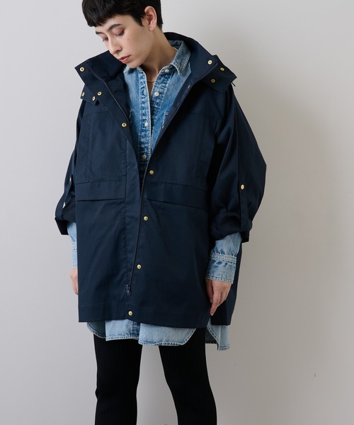 Whim Gazette（ウィムガゼット）の「【THE PAUSE】ポンチョコート（ポンチョ・レディース・カーキ/ネイビー/ベージュ・FREE）」の19枚目の写真