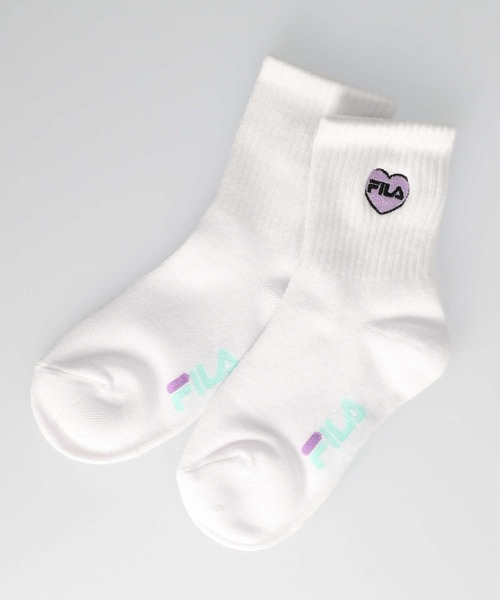 FILA（フィラ）の「【FILA】ハートモチーフクォーターソックス3点セット（ソックス/靴下・キッズ・ブルー・M/L）」の4枚目の写真