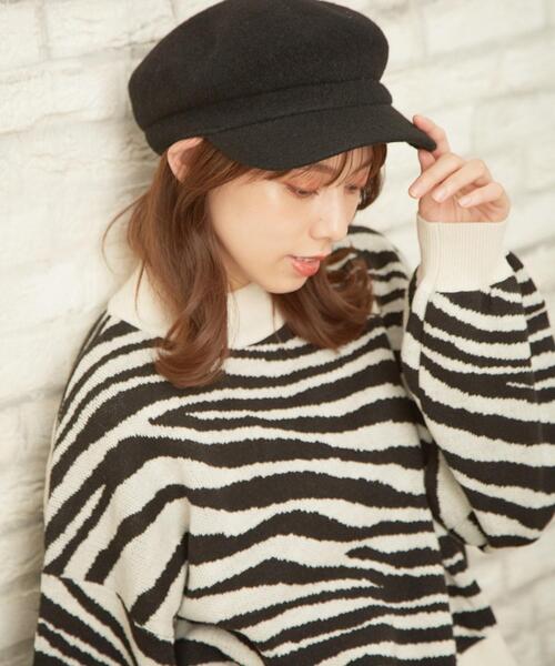 INGNI（イング）の「ウールキャスケット（ハット・レディース・ブラック/モカ/ベージュ・ONE SIZE）」の11枚目の写真