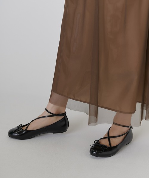 TINA：JOJUN（ティーナジョジュン）の「バレエ シューズ TINA：JOJUN（バレエシューズ・レディース・ブラック/アイボリー/キャメル/ピンクベージュ・S/M/L）」の13枚目の写真