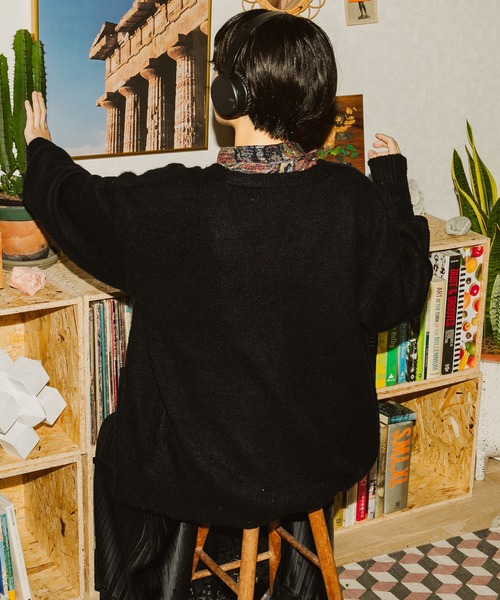 kutir（クティール）の「もちもちVネックカーディガン（カーディガン/ボレロ・レディース・オレンジ/ベージュ/ブラック/マスタード・FREE）」の6枚目の写真