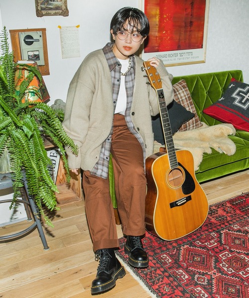 kutir（クティール）の「もちもちVネックカーディガン（カーディガン/ボレロ・レディース・オレンジ/ベージュ/ブラック/マスタード・FREE）」の12枚目の写真