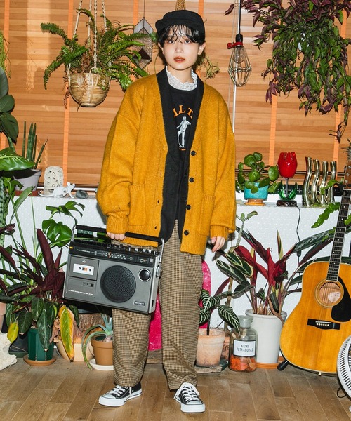 kutir（クティール）の「もちもちVネックカーディガン（カーディガン/ボレロ・レディース・オレンジ/ベージュ/ブラック/マスタード・FREE）」の17枚目の写真