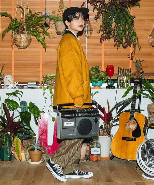 kutir（クティール）の「もちもちVネックカーディガン（カーディガン/ボレロ・レディース・オレンジ/ベージュ/ブラック/マスタード・FREE）」の18枚目の写真