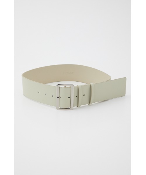 SLY(スライ)の「LEATHER WIDE BELT レザー ワイド ベルト(ベルト・レディース・ブラック/アイボリー・FREE)」の7枚目の写真