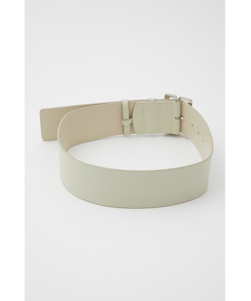 SLY(スライ)の「LEATHER WIDE BELT レザー ワイド ベルト(ベルト・レディース・ブラック/アイボリー・FREE)」の9枚目の写真