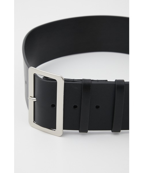 SLY(スライ)の「LEATHER WIDE BELT レザー ワイド ベルト(ベルト・レディース・ブラック/アイボリー・FREE)」の12枚目の写真