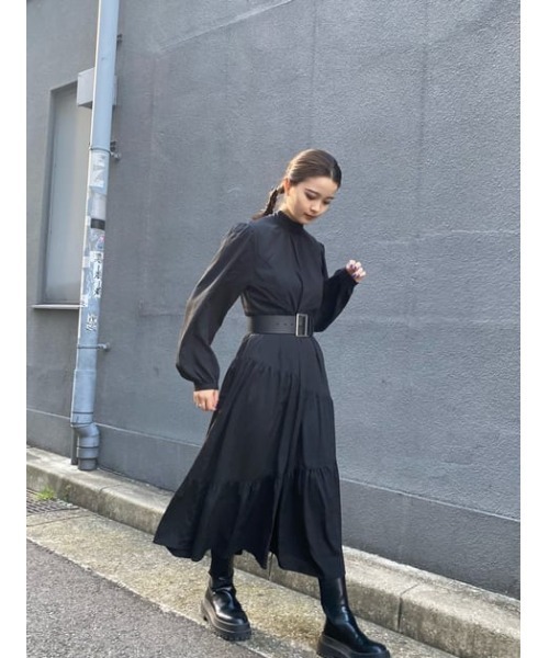 SLY(スライ)の「LEATHER WIDE BELT レザー ワイド ベルト(ベルト・レディース・ブラック/アイボリー・FREE)」の13枚目の写真