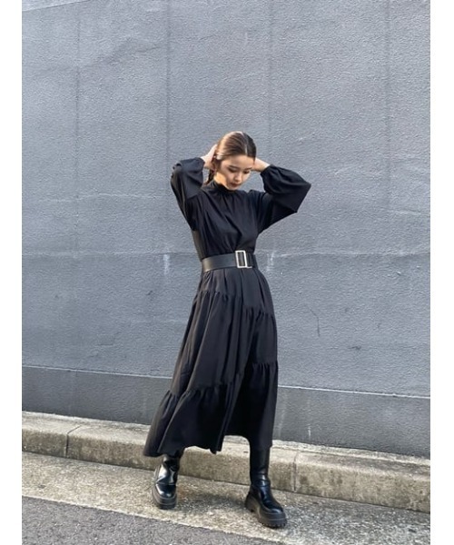 SLY(スライ)の「LEATHER WIDE BELT レザー ワイド ベルト(ベルト・レディース・ブラック/アイボリー・FREE)」の14枚目の写真