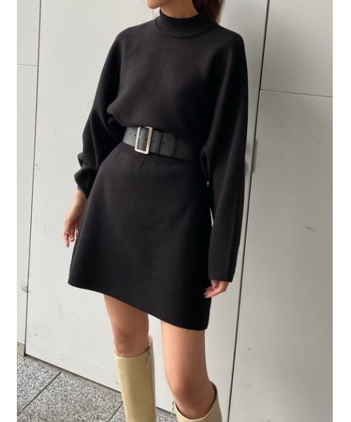 SLY(スライ)の「LEATHER WIDE BELT レザー ワイド ベルト(ベルト・レディース・ブラック/アイボリー・FREE)」の16枚目の写真