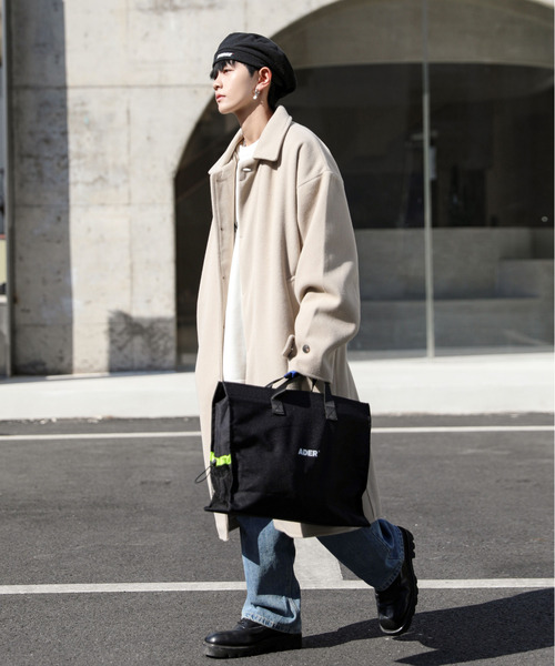 neos(ネオス)の「【neos -addictive design-】ルーズシルエット メルトン ステンカラー ロング コート(ステンカラーコート・メンズ・ブラック/クリーム/グレー系その他/キャメル・MEDIUM/LARGE/X-LARGE)」の10枚目の写真