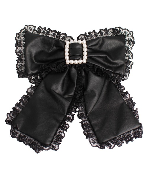 ROJITA（ロジータ）の「フェイクレザーBIGリボンバレッタ（バレッタ/ヘアクリップ・レディース・ブラック系その他・FREE）」の12枚目の写真