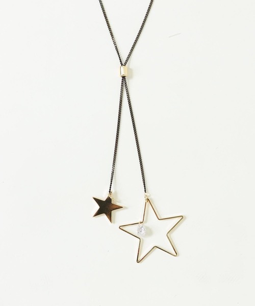 Three Four Time(スリーフォータイム)の「スタースライドネックレス(ネックレス・レディース・ブラック・FREE)」の6枚目の写真