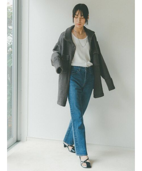 Ungrid（アングリッド）の「ハイウエストスリムフレアデニム（デニムパンツ・レディース・インディゴブルー・24inch/25inch/26inch）」の7枚目の写真