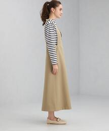 グリーンレーベルリラクシング　ロングジレ　ジャンスカ　ベージュ　総ボタン　無地 green label relaxing（グリーンレーベルリラクシング）の