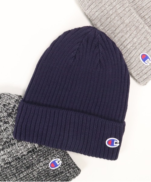 Champion（チャンピオン）の「チャンピオン ニット帽 リブ 折り返し（ニットキャップ/ビーニー・メンズ・ブラック/ネイビー/ブラック系その他/ホワイト/グレー・FREE）」の5枚目の写真