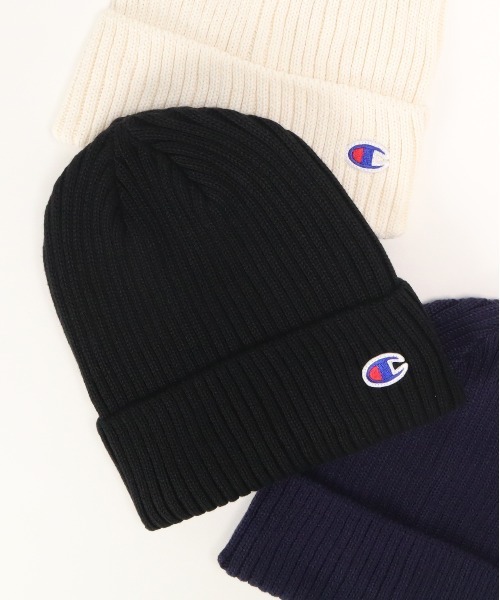 Champion（チャンピオン）の「チャンピオン ニット帽 リブ 折り返し（ニットキャップ/ビーニー・メンズ・ブラック/ネイビー/ブラック系その他/ホワイト/グレー・FREE）」の3枚目の写真