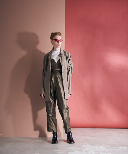 Solace（ソレイス）の「スリーブIラインテーラードジャケット（テーラードジャケット・レディース・ブラック/モカ・FREE）」の16枚目の写真