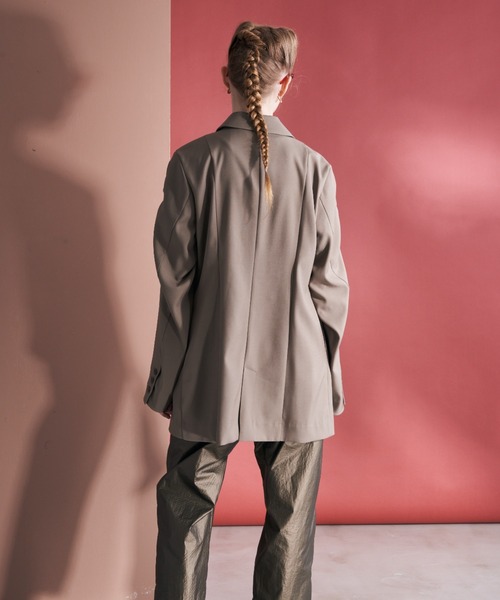 Solace（ソレイス）の「スリーブIラインテーラードジャケット（テーラードジャケット・レディース・ブラック/モカ・FREE）」の15枚目の写真