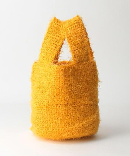 BEAUTY&YOUTH UNITED ARROWS（ビューティーアンドユースユナイテッドアローズ）の「BY カラーニット バッグ（トートバッグ・レディース・オレンジ/ライラック・FREE）」の4枚目の写真