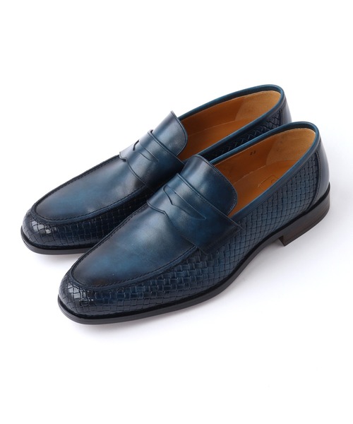 CROWDED CLOSET（クラウデッドクローゼット）の「型押しレザーコインローファー（ローファー・メンズ・ネイビー/ブラウン・02/03/01）」の6枚目の写真